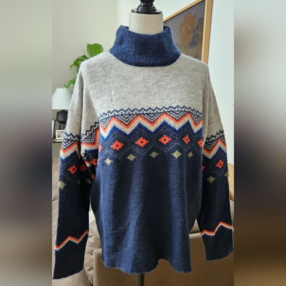 Lily & Me Belmont Navy Fairisle Jumper